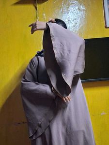 Elegant Abaya with Floral Detail