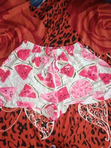 Cute Watermelon Print Shorts
