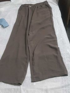 Brown Casual Plazo Wirh Pockets