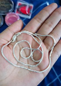 Double Design Real Silver Chain