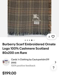 Burberry Plaid Scarf