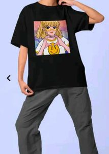 Women Oversized Printed Tshirt