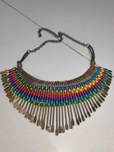 Navratri Colorful Fringe Necklace🌸
