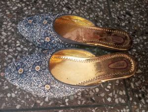 Blue Glittery Designer Bellies (Women)