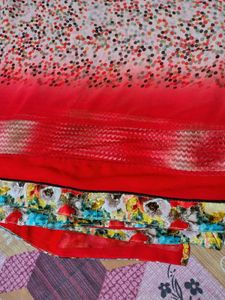 Elegant Ethnic saree with stiched blouse