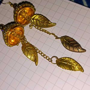 Golden Jhumka Earrings