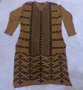 Mustard Patterned Kurti