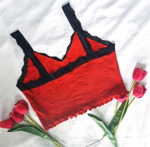 Pretty Y2K Coquette Lace Cami Top