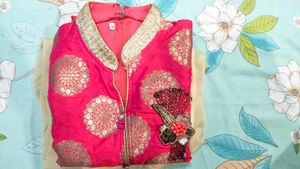 Festive Pink &amp; Gold Indian Top (Size 36)