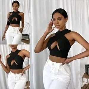 9J. SEXY SHEIN HALTER NECK TOP