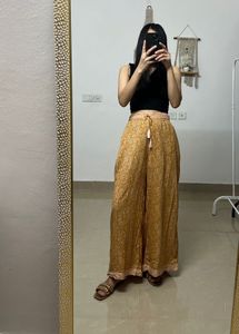Yellow Floral Wide Leg Palazzo