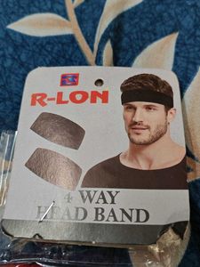 (New) Red Headband  R-LON 4-Way