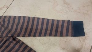 Mufti Striped Long Sleeve Polo Shirt