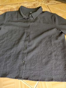 Black Crop Shirt