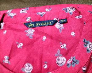 Pink Printed Kurta