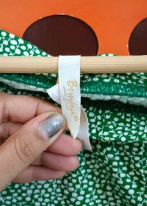 Green And White Skirt