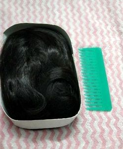 Dark brown wig with Comb