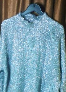 Silver Color Party Wear Sweater Size 44 inches