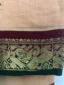 Gadwal Saree Cream/nude Colour