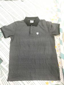 Checked Gray Polo Shirt