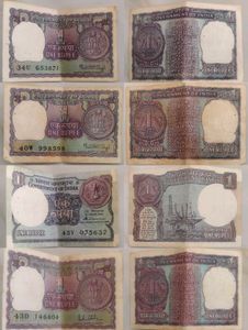 Vintage 1 Rupee Notes - India