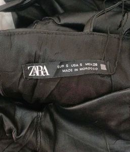 Zara Faux Leather Cutout Midi
