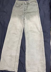 Wide Leg Grey Jeans
