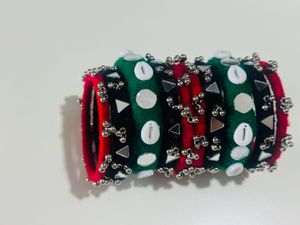 Colorful Embroidered Bangles
