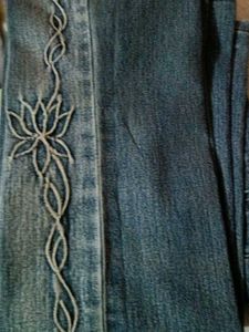 Embroidered Denim Jeans