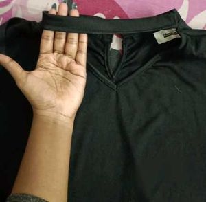 y2k black neck band top