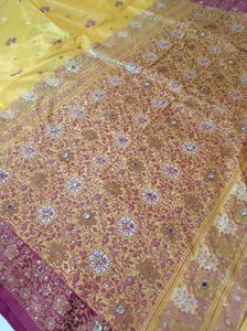 Yellow Semi Silk Saree 😍