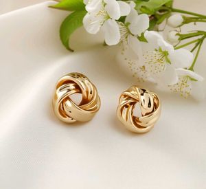 18k Gold Plated Knot Stud Earrings