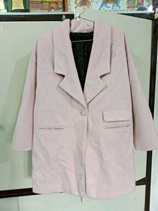 Chic Pink Oversized Coat