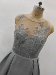 Elegant Grey Gown