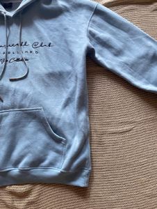 Sky Blue Drop Shoulder Hoodie