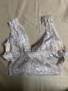 Lace Front-Zip Bra