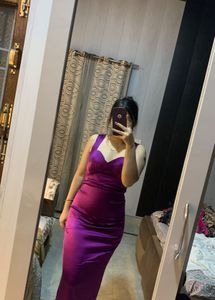 Purple Bodycon satin dress🦋💜🧚🏻‍♀️
