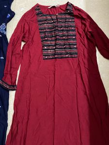 Pack Of 3 Kurti Combo Ethnic Dress Bundle - Size M