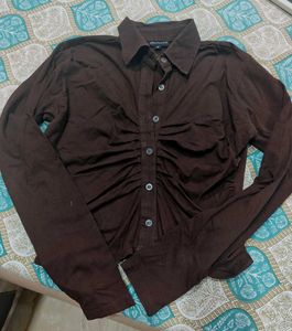 Brown Fitted Shirt
