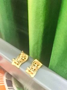 Golden Colour Earring And Pendan Colourfull Stones