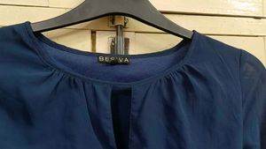 Navy blue Peplum Top