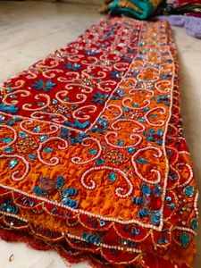 Heavy Work Red ♥️ Saree Wedding Wear 🔥