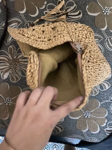 Woven Straw bag (Sling is not there)