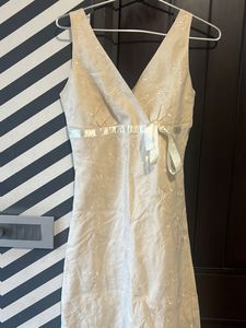Floral Embroidered Wrap Dress