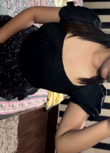 Beautiful Black Crop Top Stretchable Fabric