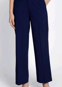 Navy Blue Wide Leg Trousers