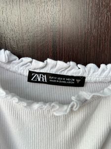 Zara White Simple Top