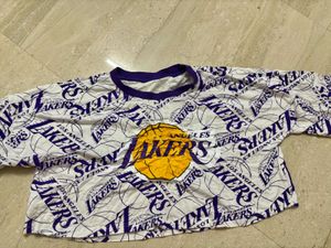 Oversized Los Angeles Lakers Crop T-shirt