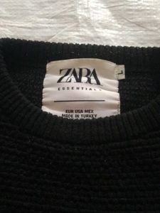 Zara Black Knit Sweater - Size L