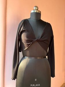 Twist Front Long Sleeve Top